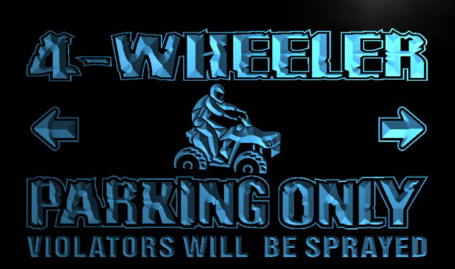 4 Wheeler Parking Only Neon Light Sign